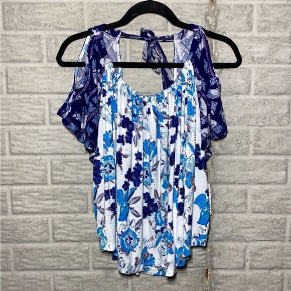 ⭐️NWT MSRP $78 Free People Baja Short Sleeve Print T-Shirt Women's Size Small - Picture 5 of 8